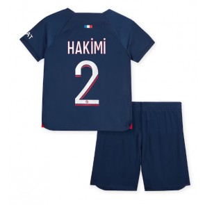 Paris Saint-Germain Achraf Hakimi #2 Domaci Dres za Dječji 2023-24 Kratak Rukavima (+ kratke hlače)